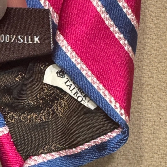Robert Talbott Pink and Blue Striped Tie - Picture 5 of 5